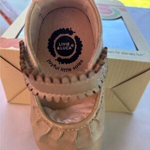 Livie & Luca Metallic Gold Baby Mary Jane Shoes